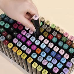 24-168 Colors Oily Art Marker Pen Set for Draw Double Headed Sketching Oily Tip Based Markers Graffiti Manga School Art Supplies - Image 4
