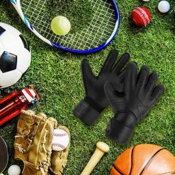 Luvas antiderrapantes do goleiro do futebol com apertos fortes, Luvas do goleiro do futebol dos jovens adultos, objetivo engrossado da proteção do dedo - Image 6