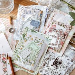 Scrapbooking Adesivos e Conjunto de Papel Decorativo, Álbum Diário, Hand Made Junk Journal Supplies, DIY, Tamanho Grande, 40 Pcs - Image 2
