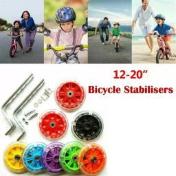 Mute Flash Training Wheels para crianças, estabilizador de bicicleta ajustável, montado, compatível para meninos e meninas, 12-20 Polegada - Image 4