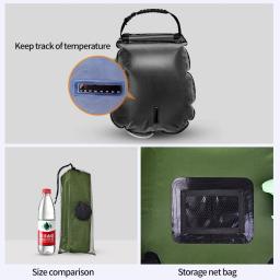 Bolsa de água solar para acampamento, 20l, portátil, aquecimento, chuveiro, com mangueira removível, cabeça de chuveiro, caminhadas ao ar livre, armazenamento de água - Image 4