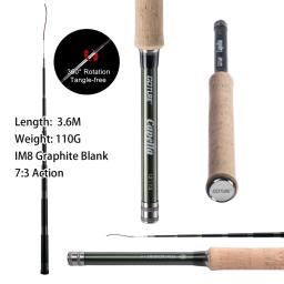 Goture tenkara vara de pesca com mosca combo 3.6m ultraleve haste de fibra carbono com linha isca clipper portátil tenkara haste conjunto equipamentos - Image 3