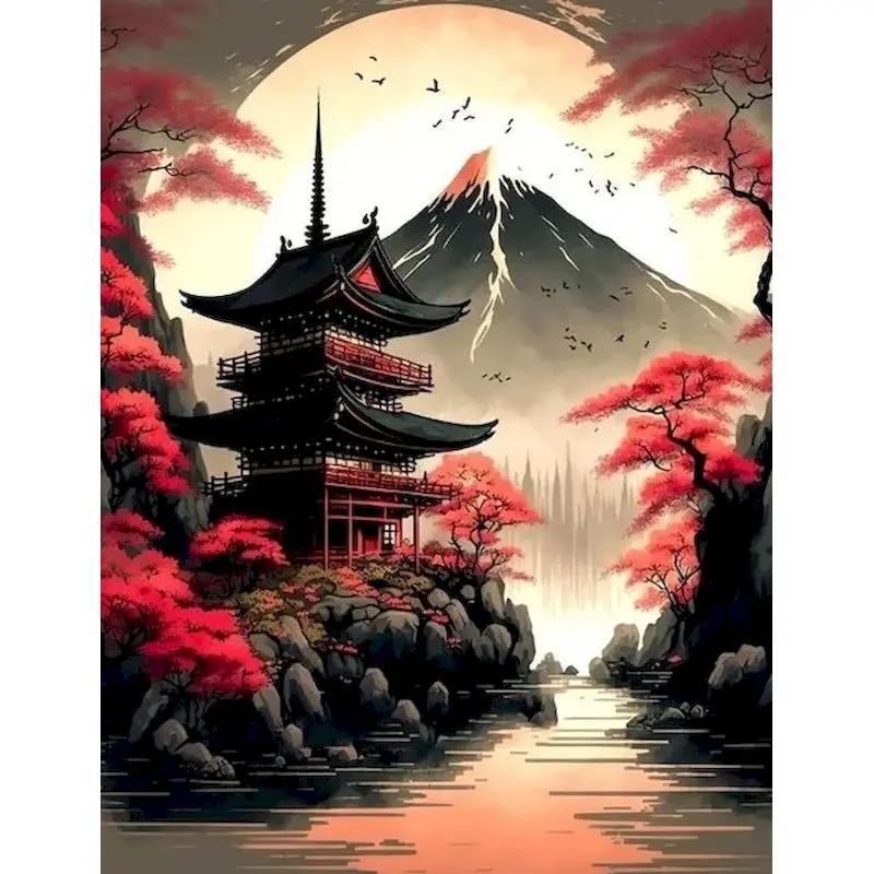 Paisagem sobre tela para adultos, Pinturas PhotoCustom por Número, DIY Artesanato Kits, Decoração de casa personalizada, presente original - Image 1