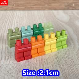8 pçs/lote MOC Tijolos Calças Em Branco pernas Corpo Desgaste Figura Acessório Montado Blocos de Construção Brinquedo Crianças Bonecas de Plástico - Image 3