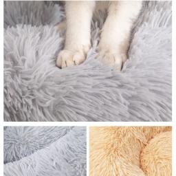 Ultra macio lavável cão e gato almofada cama, confortável Donut Cuddler, Round Dog Kennel, sofá quente, inverno, novo, venda quente - Image 3