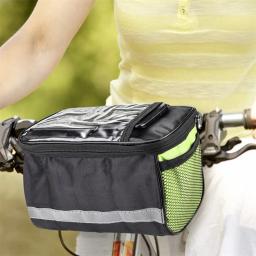 Saco de bicicleta à prova dwaterproof água grande capacidade mtb bicicleta frente guiador saco de viagem ao ar livre ciclismo frente cesta quadro superior guiador saco - Image 3