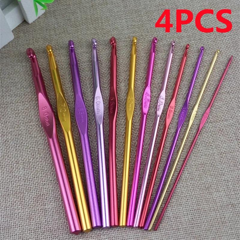 4 pces/8 pces novo 2/2.5/3/3.5mm óxido de alumínio agulhas de tricô crochê gancho tecer agulhas de crochê ferramentas de malha acessórios - Image 1