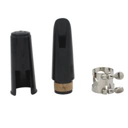 Bocal clarinete braçadeira tampa, uma palheta tampa plástico, cor preta - Image 2