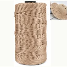 Poliéster Art Yarn Cord para DIY, corda Macrame, tricô Crochet, sacos, cesta, chapéu do verão, artesanato, corda de corda, 200m, 1.5mm - Image 1