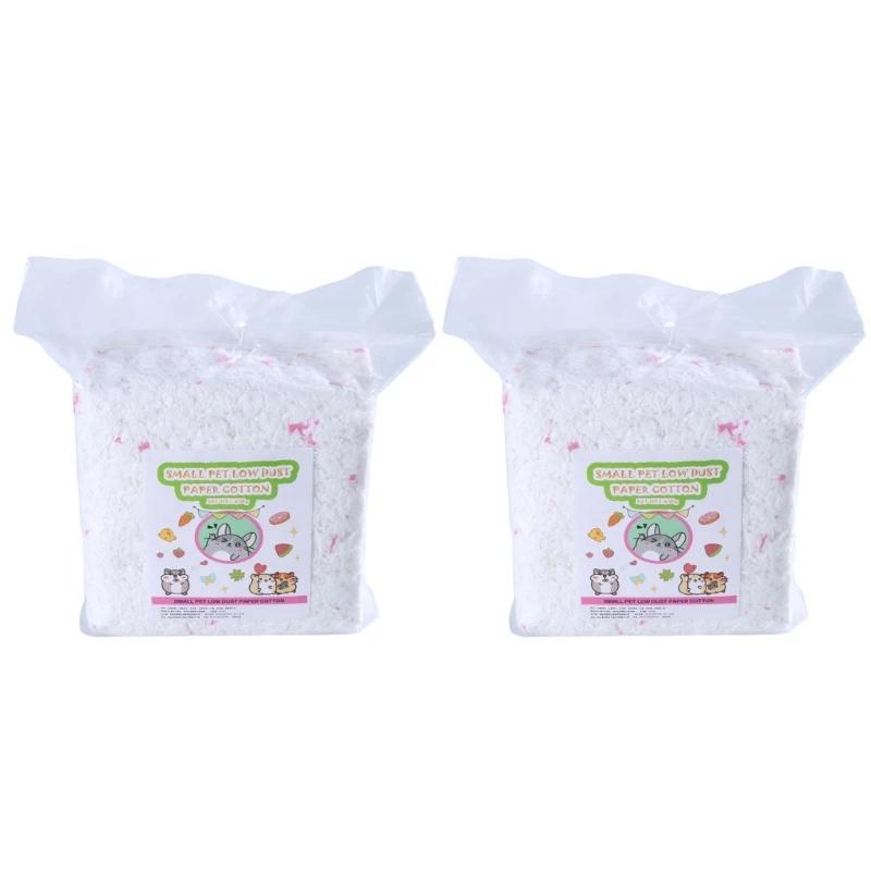 Roupa cama pequena para animais estimação papel natural 450g com controle odor, coelhos hamsters - Image 1