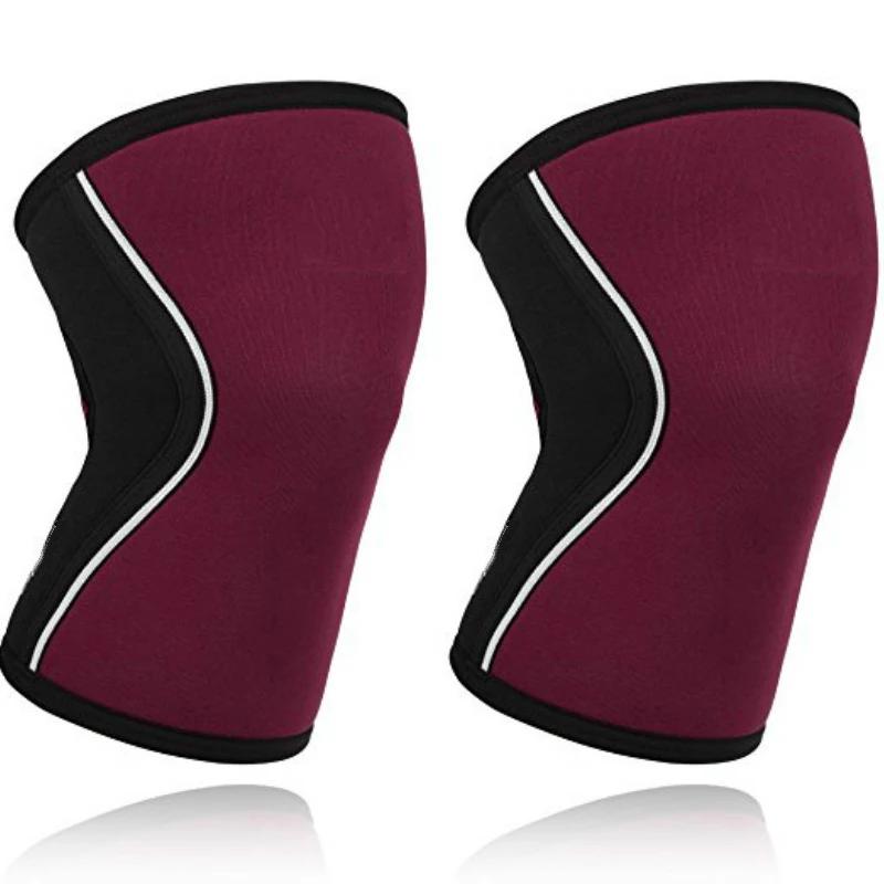 Neoprene Halterofilismo Esporte Joelheiras, Compressão Powerlifting Squat, Gym Training Protetor De Apoio Do Joelho, Joelheira De Basquete, 7mm - Image 1