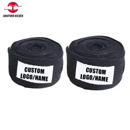 Bandagem de treinamento de muay thai de algodão bandagem de boxe bandagens de boxe luvas de mão de mma de boxe envoltórios de mão personalizado logotipo sanda kickboxing - Image 6