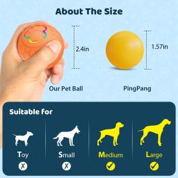 Bola de brinquedo para animais de estimação, brinquedos interativos para cães, design dual mode, gatilho radar durável e seguro, alegre para cães, IP54 - Image 5