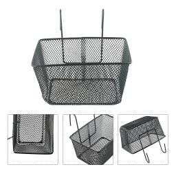Cesta de bicicleta cesta dianteira ao ar livre cestas acessórios da bicicleta ciclismo grandes capacidades malha metal compras scooter - Image 2
