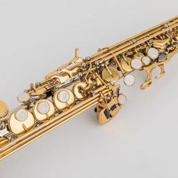 Jupiter-JSS1100SG Saxofone soprano com estojo, bocal, ligadura, palhetas, pescoço, chave de ouro, sax, prata - Image 3