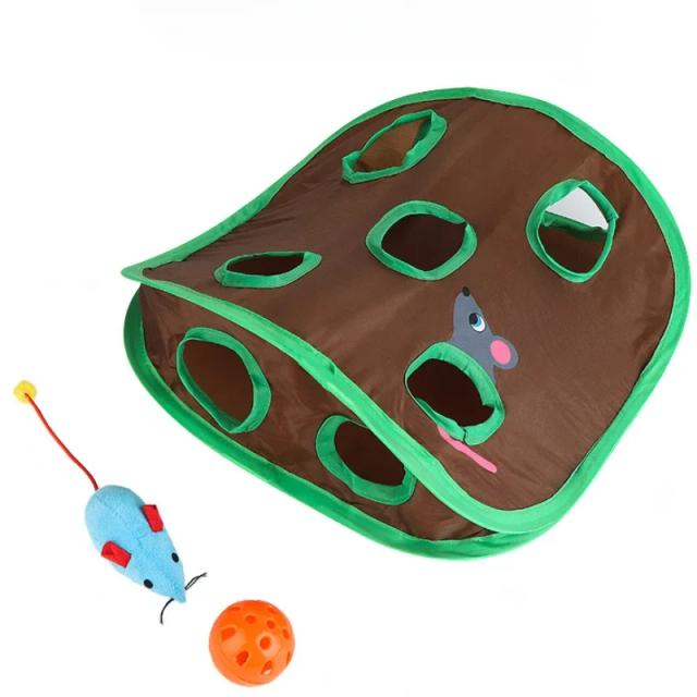Túnel Dobrável Interativo para Treinamento de Pets: Brinquedo Divertido para Gatos, Cachorros e Coelhos