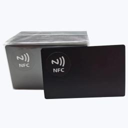 1 peça, cartão nfc de metal 215/216 chip, cartão digital social de negócios inteligentes, 13.56mhz - Image 1