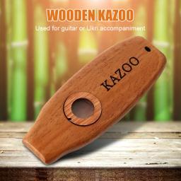 Portátil Kazoo Harmonica de Madeira para Iniciante, Instrumento Musical De Madeira, Guitarra, Ukulele, Acompactação, Presente para Crianças - Image 3