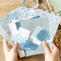 Floral Material Papéis, DIY Scrapbooking, Fazer Cartão Álbum, Pacote de Papel, Artesanato Artesanal, Suprimentos Decorativos, 10Pcs - Image 4