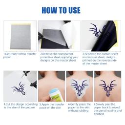 Tatuagem Papel de Transferência, A4 Tamanho, Térmico, Carbono, Estêncil, Impressora, Rastreamento, Copiadora, Acessórios - Image 5