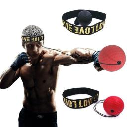 SPORTFUNSF-Bola De Velocidade De Perfuração Com Faixa De Cabeça, MMA Muay Thai Boxe, Tempo De Reação De Treinamento, Treinador Esporte, Exercício De Fitness, Ginásio - Image 1