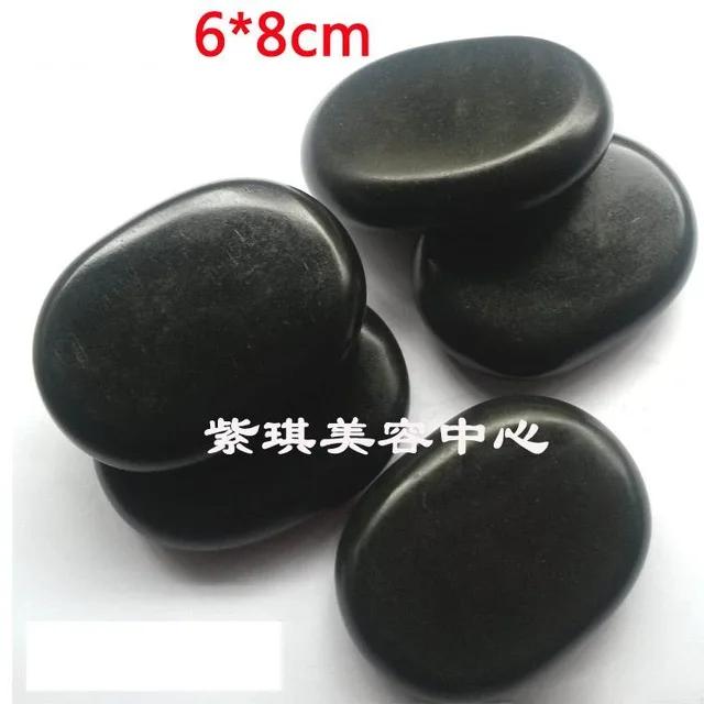 Conjunto Gratuito de Pedras de Basalto para Massagem com Temperatura Ajustável e Saco Aquecedor para Terapia Spa Natural