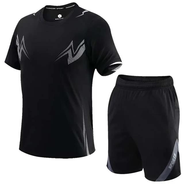 Conjunto de Roupas Esportivas Masculinas para Treino, Ginásio e Corrida - 2 Peças de Badminton e Jogging