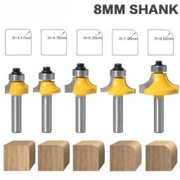 Corner Round Over Router Bit com rolamento, Fresa para madeira, Ferramenta para madeira, Tungstênio, Carboneto, 8mm - Image 1