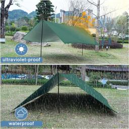 Lightweight Waterproof Camping Tarp, Sombrinha, Proteção UV, Aventura ao ar livre, Caminhadas, Mochila, Tenda de piquenique - Image 5