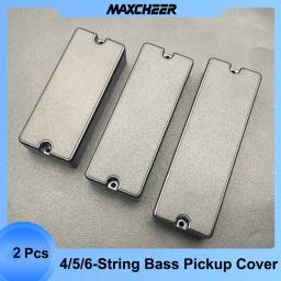 Humbucker Pickup Cover para baixo elétrico, tipo fechado, selado, fechado, 2 furos, fosco, acessórios de guitarra elétrica, 4, 5, 6 cordas, corda, 2pcs - Image 1