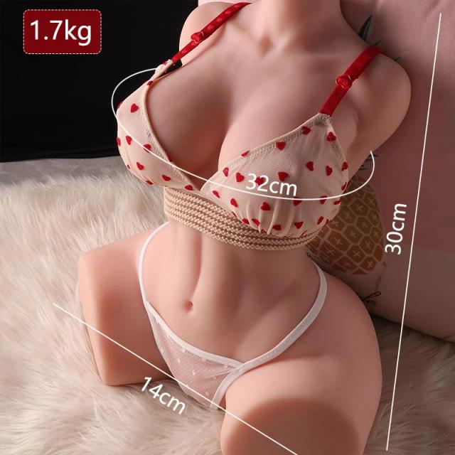 Boneca Sexual Realista Meio Corpo com Seios Grandes, Bunda e Ânus Duplo Canal - Prazer Inimaginável
