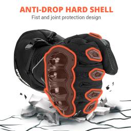 Luvas impermeáveis e à prova de vento para homens, equipamento protetor, tela sensível ao toque, quente, motocross, motocicleta, inverno - Image 4