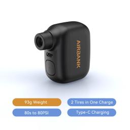 Airbank bolso se mini bomba elétrica portátil para bicicleta pneu sem fio presta schrader válvula acessórios da bicicleta carregamento rápido - Image 6