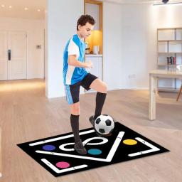 Passo-esteira do treinamento do futebol, almofada do treinamento, equipamento do controle da bola, tapete antiderrapante, brocas das habilidades do futebol, 23,6x35,4" - Image 3