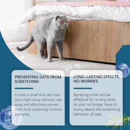 Cat repelente spray, evitar morder, coçar parar, sofá, mastigar, roer, móveis proteger, Pet Training líquido - Image 5