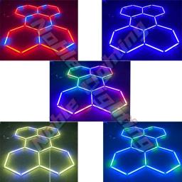 Kits De Iluminação Hexagonal RGB Com LEDs De Mudança De Cor, Efeitos De Iluminação Personalizados, Sala De Esportes E, Ginásio, Bar, Dance Hall - Image 5