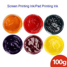 Impressora de tinta oleosa da almofada da tinta da impressão da tela 100g para a caixa plástica do pvc do vidro do metal que pulveriza a secagem rápida - Image 1