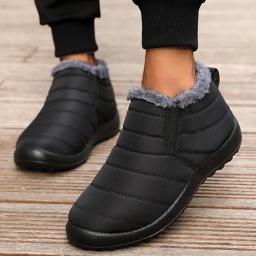 Plataforma de neve botas femininas sapatos punk para mulher deslizamento em sapatos mulher botas de tornozelo macio manter quente pele sapatos de inverno feminino botas mujer - Image 3