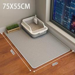 Tapete de camada dupla para gato, À prova de urina impermeável, Tapete de armadilha, Almofada antiderrapante, Almofada para pés grandes, Fácil de limpar - Image 2
