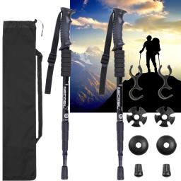 Pólo telescópico de alumínio nórdico para trekking, vara de caminhada, vara de acampamento, acampamento de esqui, muletas ao ar livre, 2pcs por lote - Image 1