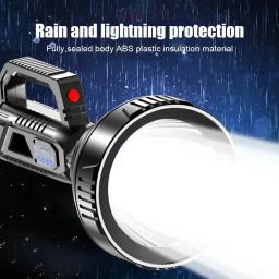 Nova lanterna led de alta potência à prova dwaterproof água lanterna de pesca tocha usb recarregável poderoso holofote lâmpada acampamento - Image 5