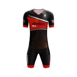 Venda quente Righttrack esporte triathlon skinsuit masculino manga curta macacão natação correndo ciclismo roupas tri terno macacão - Image 4