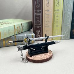 Espada de prata de 23 cm Geralt de Rivia The TW Witcher Série de TV Periféricos 1:6 Equipamento de boneca Arma de metal completa Modelo Decoração Brinquedo Dropshipping Atacado Venda imperdível Presentes Nova chegada F - Image 5