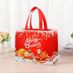 Sacos de presente de natal papai noel elk floco de neve impressão bolsa presentes de natal embrulho suprimentos feliz natal sacolas - Image 6