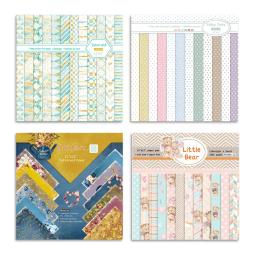 Pacote De Papel De Fundo Cardstock, Scrapbooking Bonito, Venda Quente, 24 Folhas de 12x12 em - Image 1