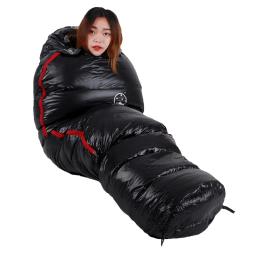 Engrossado para o inverno, clima muito frio, múmia adulta, 95% penas de ganso branco, saco de dormir térmico, acampamento, caminhadas, colcha - Image 2