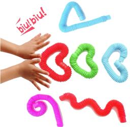 Rainbow Pop Tube Pack para crianças e adultos, brinquedo sensorial, tubo telescópico, alívio do estresse, brinquedos de aprendizagem, 10 pcs, 20 pcs, 50pcs - Image 4