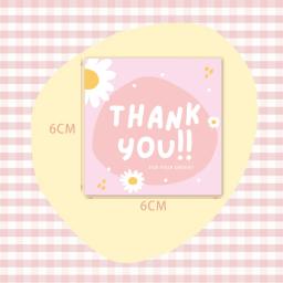 Flower Thank You Cards para Caixa de Presente, Embrulho, Cartões de Férias, Padaria, Flower Shop, Pequenas Empresas, 10-50PCs, 6x6cm - Image 2