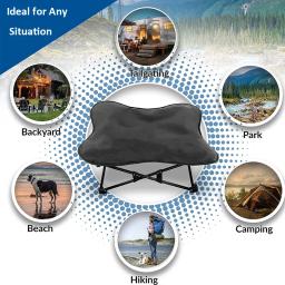 Impermeável elevada dobrável Pet Bed, Berço portátil para Indoor e Outdoor Viajar Camping, Cama de acampamento resistente ao desgaste, Cadeira - Image 6