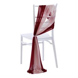 10/50 pçs 17x250cm brilhante chiffon cadeira faixas conjunto faixa gaze cadeira de casamento cobre fita festa de casamento corredor cadeira decoração - Image 6